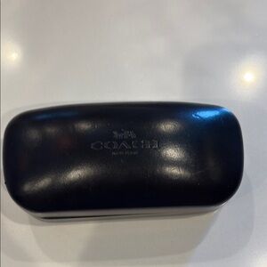 Coach Black Eyewear eyeglass sunglass Case a small ding where my finger is